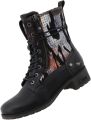 Mustang dames enkellaarsjes zwart 15M0062015-black - Zwart