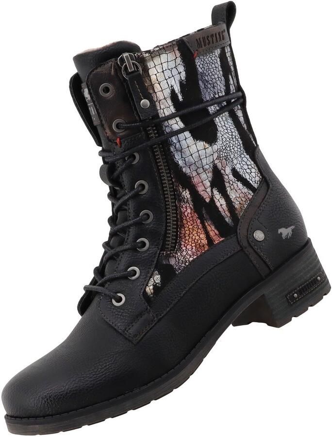 Mustang dames enkellaarsjes zwart 15M0062015-black