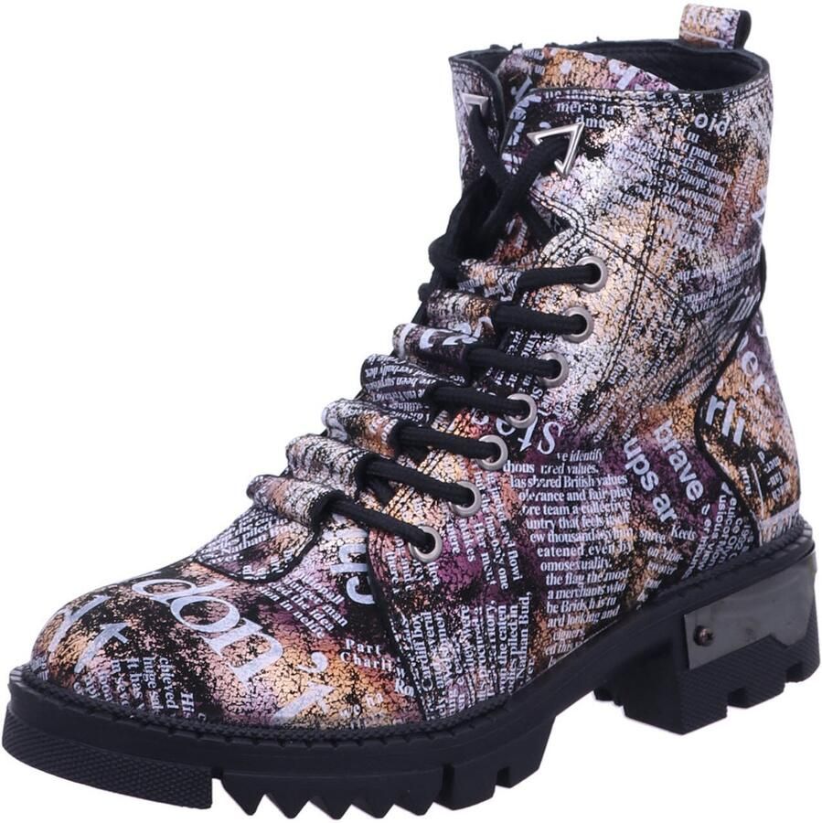 2GO FASHION Hoge veterschoenen in mooie metallic look
