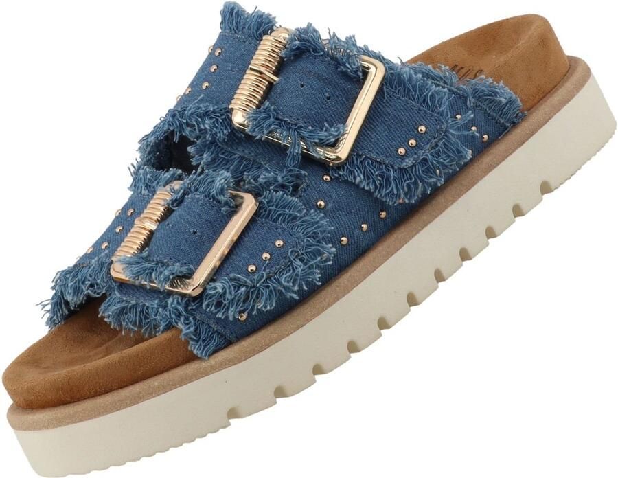 Mustang dames muiltjes blauw (jeans)