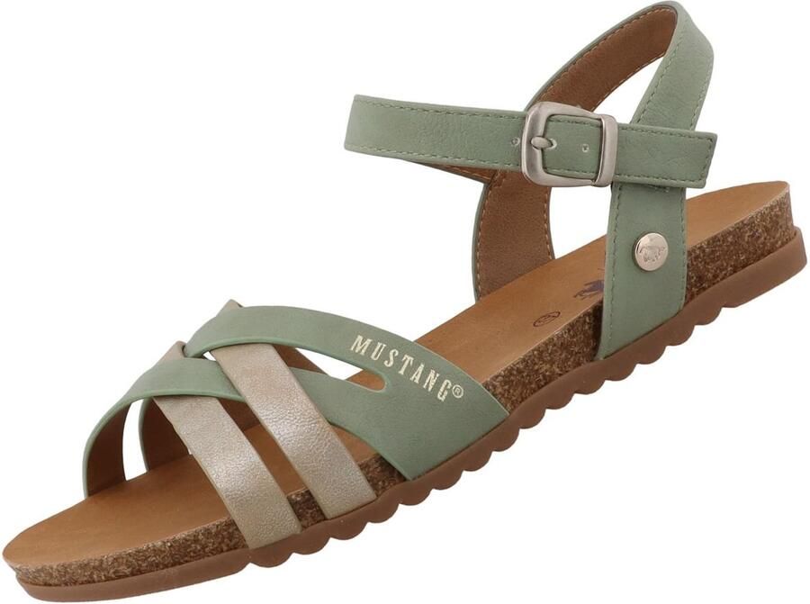 Mustang dames sandaal groen roze