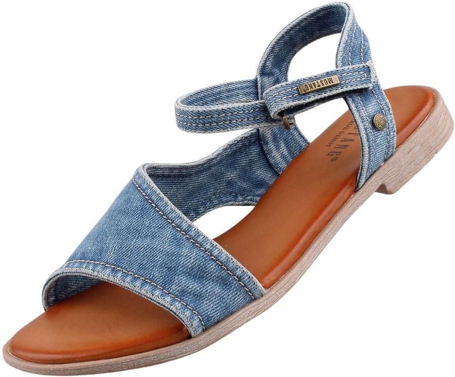 Mustang dames sandalen denimblauw