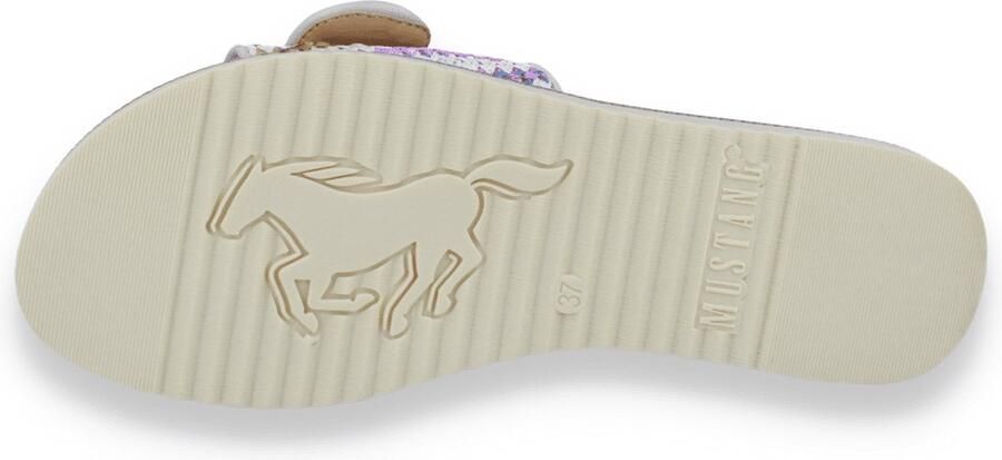 Mustang Shoes Slippers flats zomerschoen sandaal in vlechtlook - Foto 2