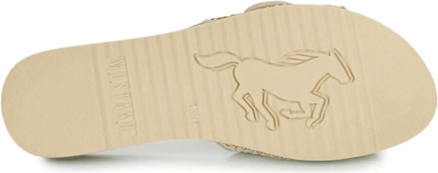 Mustang Shoes Slippers flats zomerschoen sandaal in vlechtlook - Foto 2
