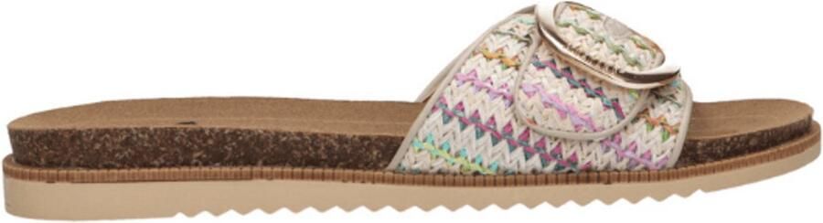 Mustang Shoes Slippers flats zomerschoen sandaal in vlechtlook - Foto 2