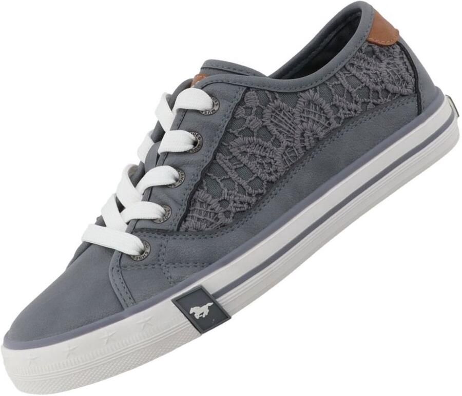 MUSTANG Sneakers laag duifblauw karamel