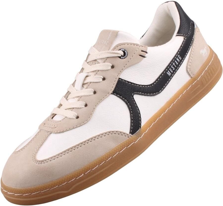 Mustang Shoes Sneakers retro sneaker veterschoen met contrastafwerkingen