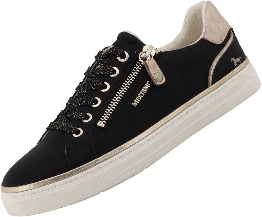 MUSTANG Sneakers laag 'Low Top' beige zwart