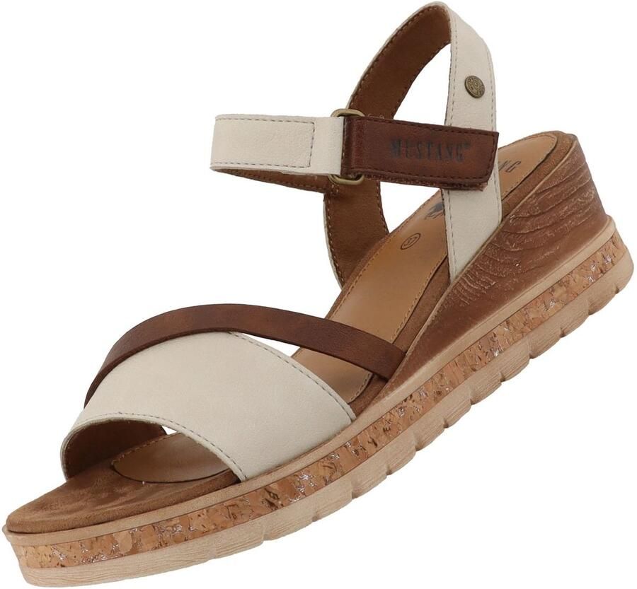 Mustang damessandaal beige