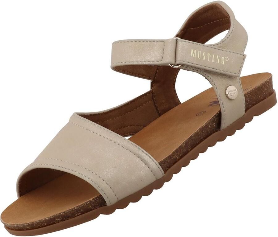 Mustang damessandaal beige goud