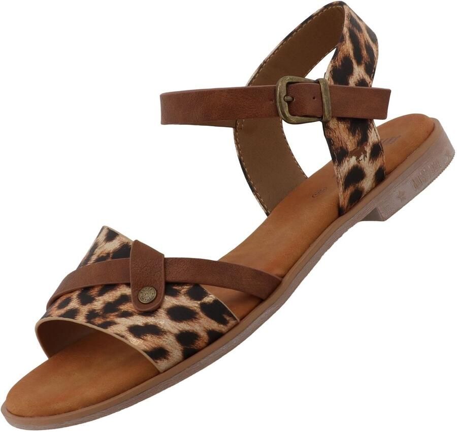 Mustang damessandaal bruin leopard