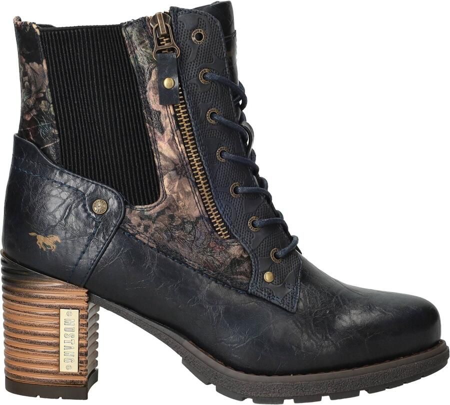 Mustang Enkellaarsjes Dames Blauw