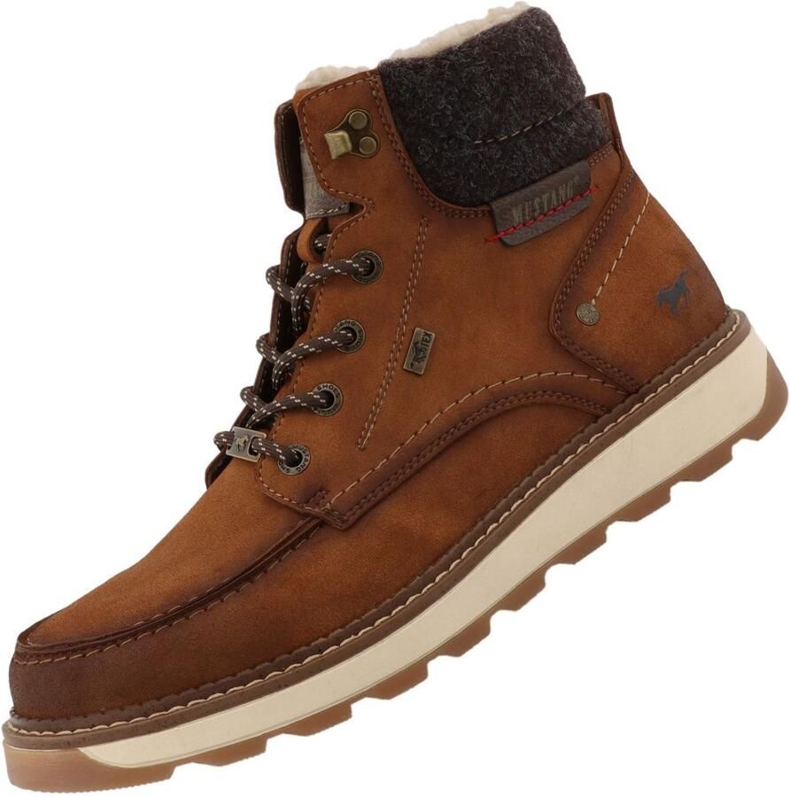 Mustang Shoes Winterlaarsjes Elio Veterenkellaars winterenkellaars met warme voering