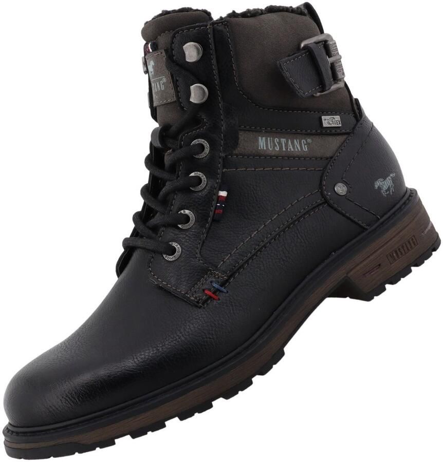 Mustang heren gevoerde Tex laarzen zwart