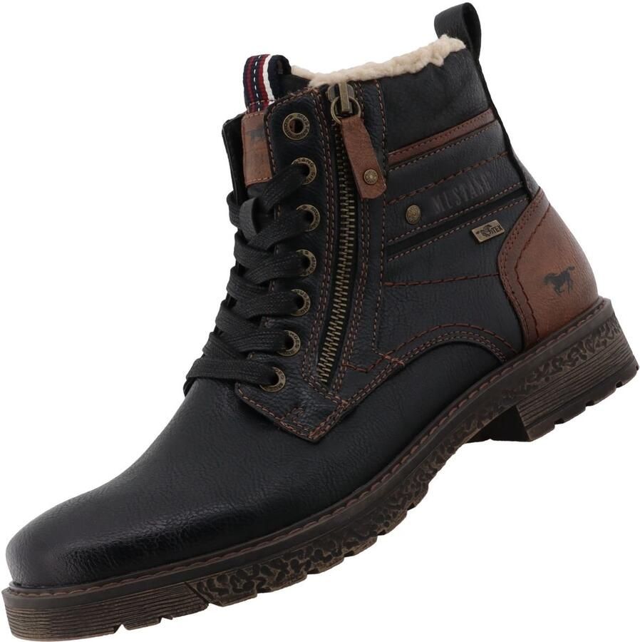 Mustang heren gevoerde Tex laarzen zwart