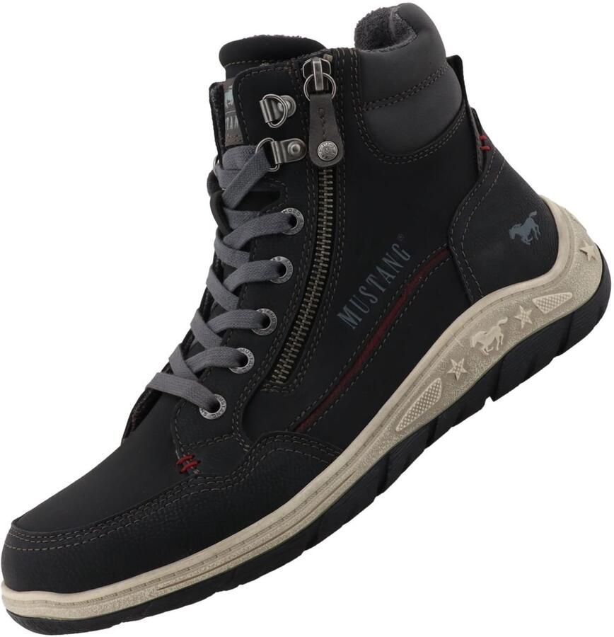 Mustang heren hoge sneaker zwart
