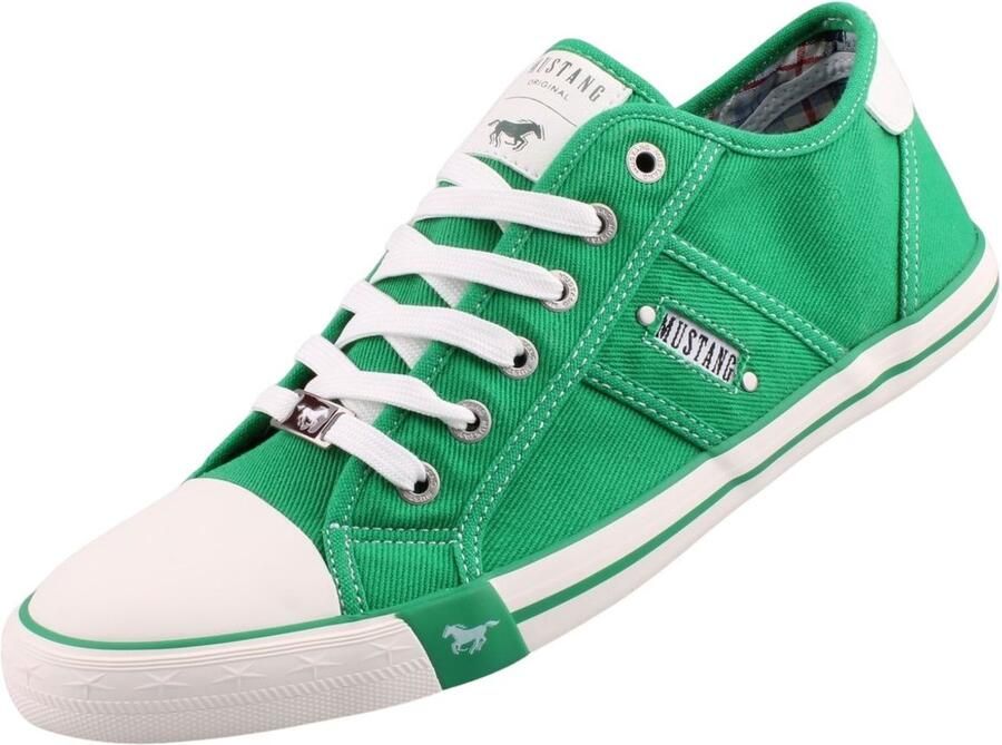 Mustang Shoes Sneakers met mustang merkembleem vrijetijdsschoen lage schoen veterschoen