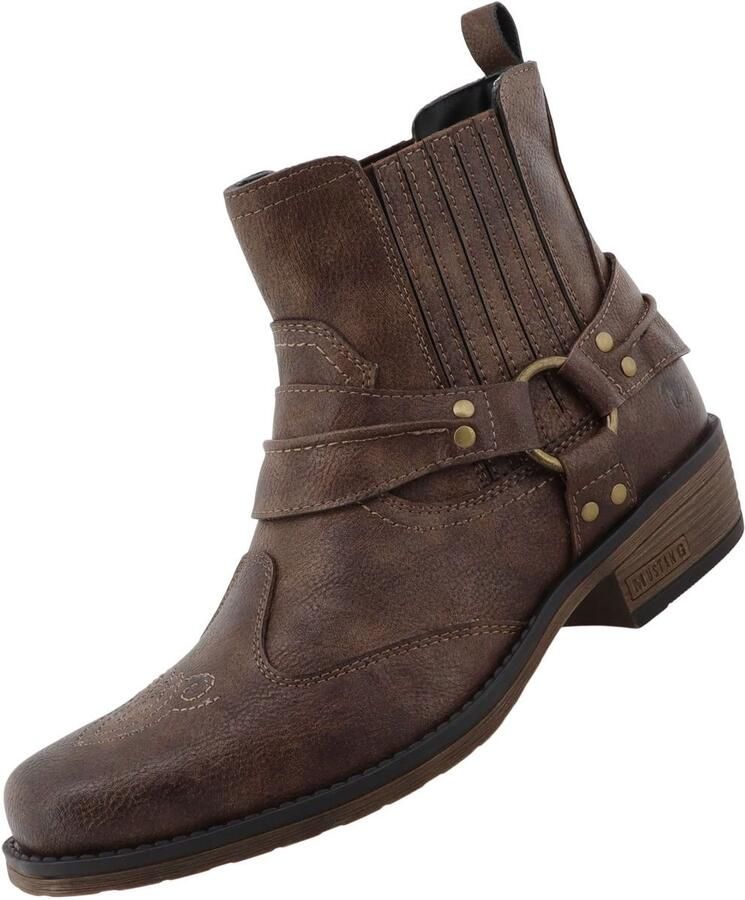 Mustang heren westernlaarsjes bruin 36M0031001