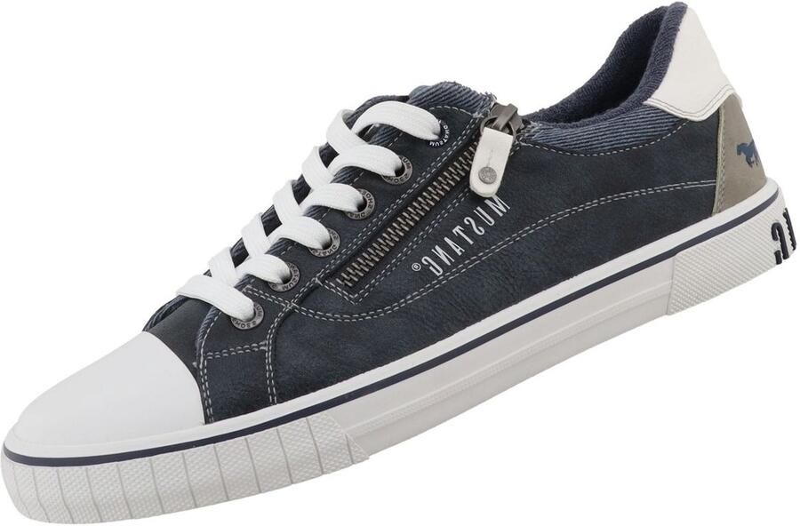 MUSTANG Sneakers laag donkerblauw wit