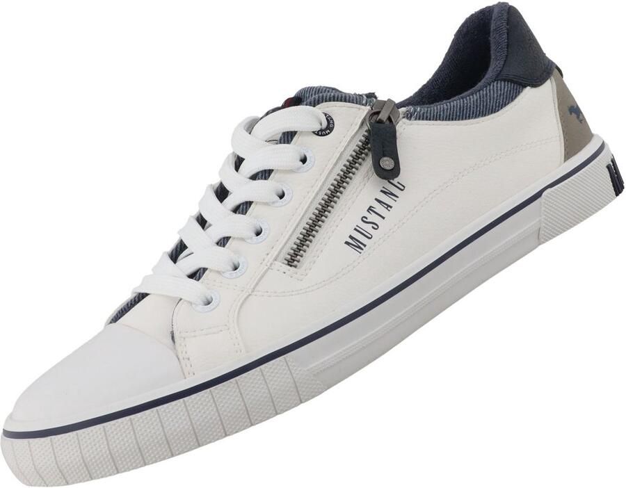 MUSTANG Sneakers laag navy taupe wit