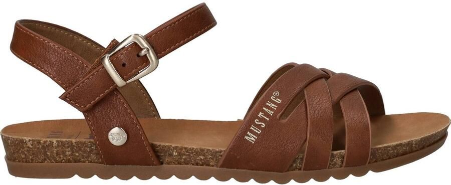Mustang Sandalen Plat Sandalen Plat Cognac - Foto 3