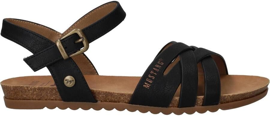 Mustang Sandalen Plat Sandalen Plat Zwart - Foto 3