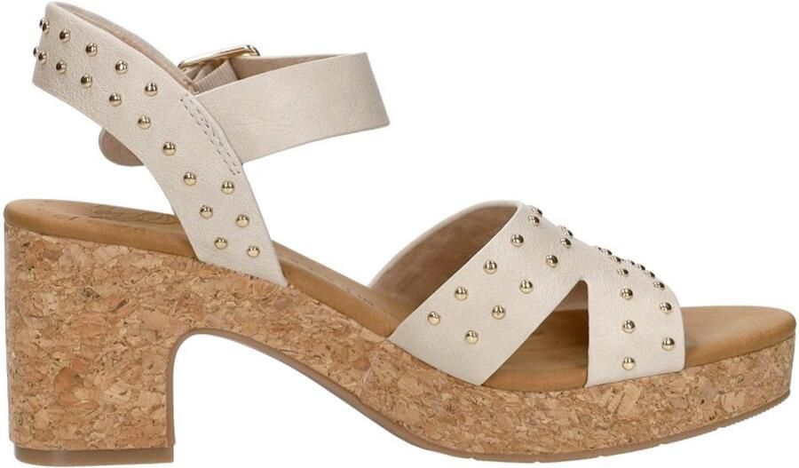 Mustang Sandalen Hak Sandalen Hak Gebroken wit