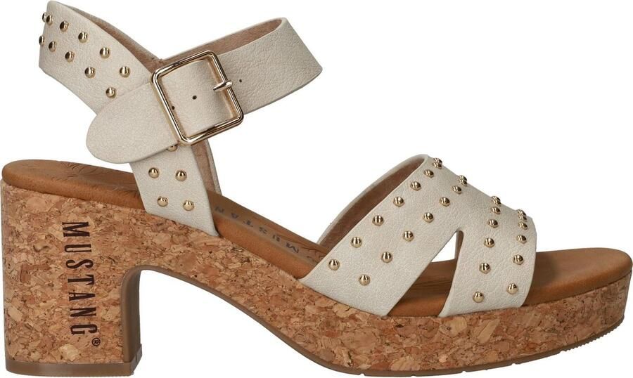 Mustang Sandalen Hak Sandalen Hak gebroken wit