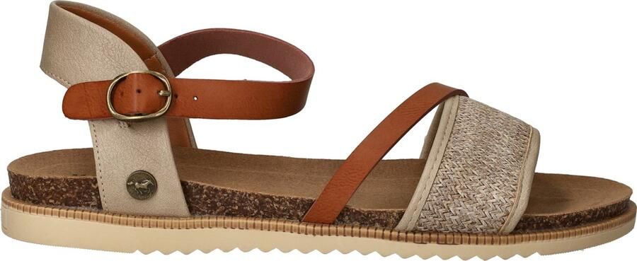Mustang Sandalen Plat Sandalen Plat beige