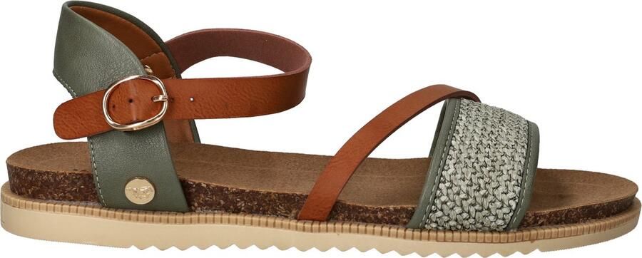 Mustang Sandalen Plat Sandalen Plat groen