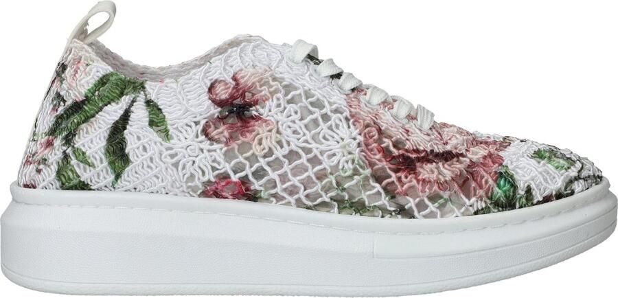 Mustang Shoes Sneakers plateausneaker veterschoen met sleehak