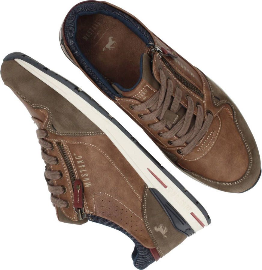 Mustang Shoes Sneakers vrije tijd schoen veterschoen met buitenrits