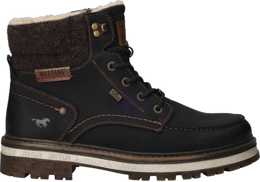 Mustang Veterboots Heren Zwart