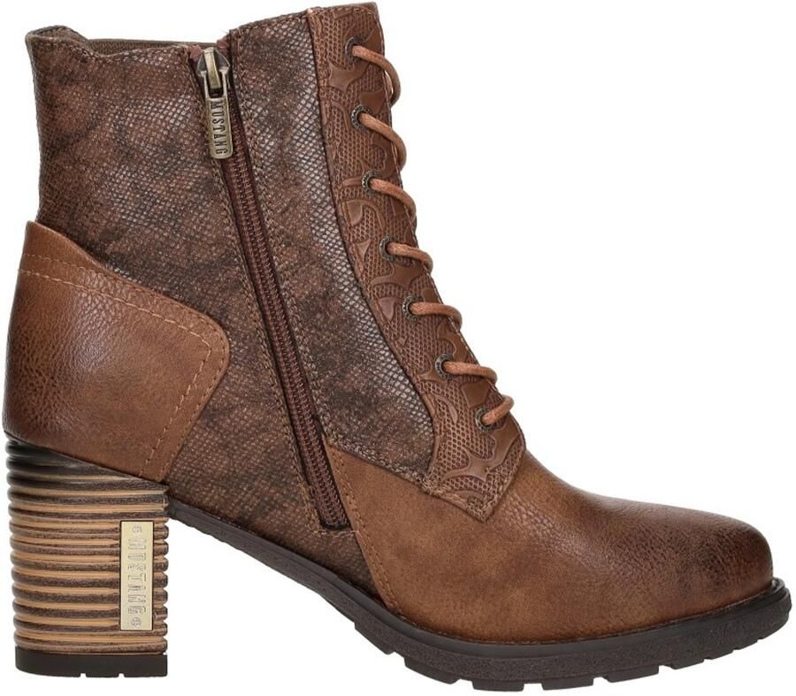 Mustang Veterschoenen Hak Veterschoenen Hak cognac