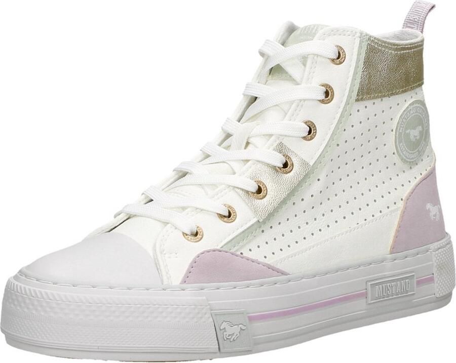 Mustang Veterschoenen Hoog Veterschoenen Hoog wit - Foto 2