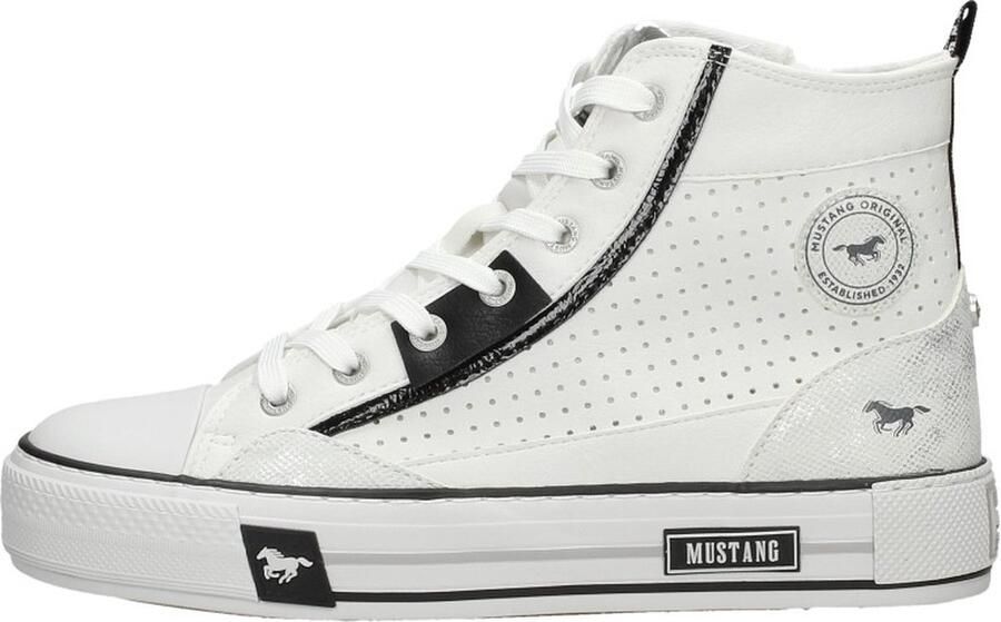 Mustang Veterschoenen Hoog Veterschoenen Hoog wit - Foto 3