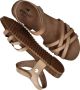 Mustang Taupe Sandaal met Klittenbandsluiting Beige Dames - Thumbnail 1