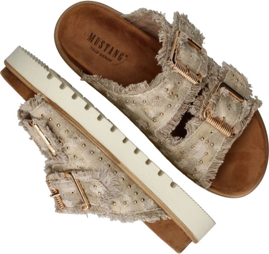 Mustang Slippers Dames Beige