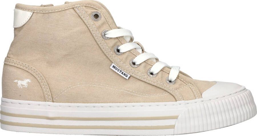 Mustang Shoes Plateausneakers veterschoen vrijetijdsschoen high top-sneaker met rits