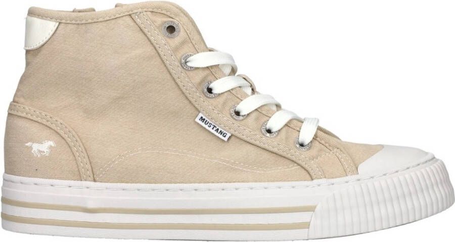 Mustang Shoes Plateausneakers veterschoen vrijetijdsschoen high top-sneaker met rits