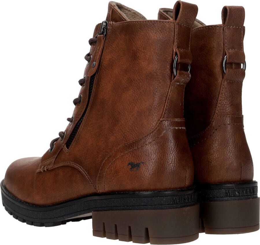 Mustang Bruine Veterschoenen voor Dames Brown Dames