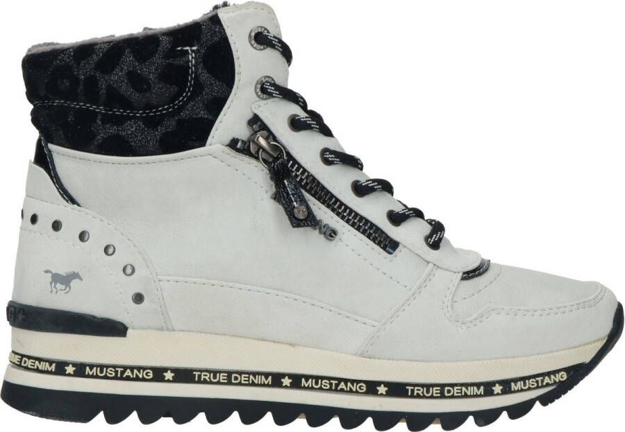 Mustang Shoes Hoge veterschoenen met 3 5 cm dik plateau - Foto 2