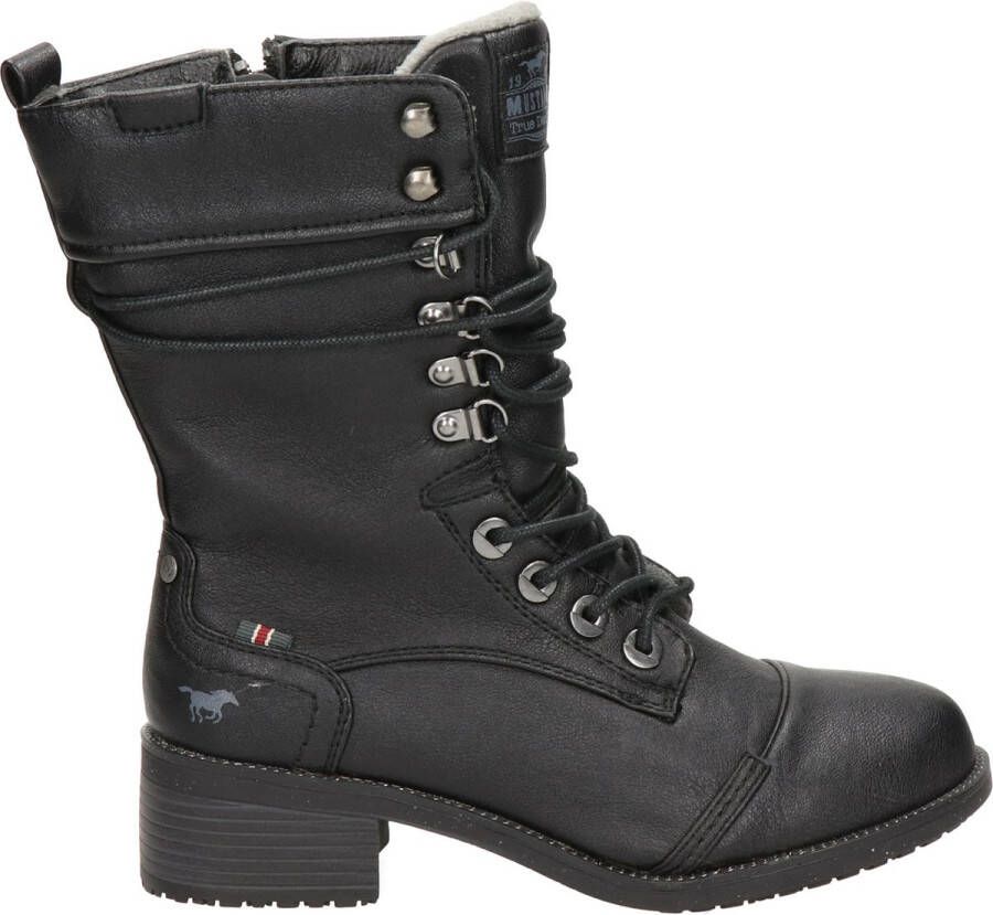 Mustang Zwarte Winter Dames Enkellaars Black Dames