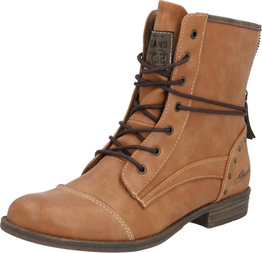 Mustang Shoes Winterlaarzen blokhak winterlaars veterschoenen bezet met studs