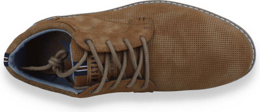 Mustang Shoes Veterschoenen vrijetijdsschoen lage schoen veterschoen met perforatie