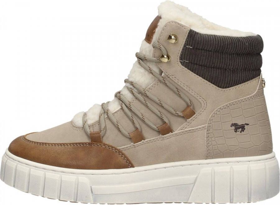 Mustang Veterschoenen Hoog Veterschoenen Hoog taupe