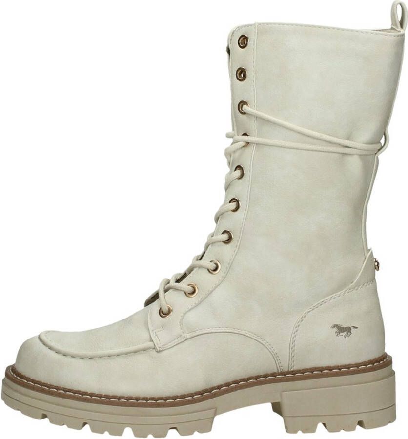 Mustang Veterschoenen Hoog Veterschoenen Hoog gebroken wit - Foto 4