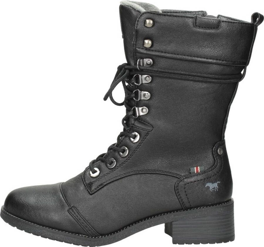 Mustang Zwarte Winter Dames Enkellaars Black Dames