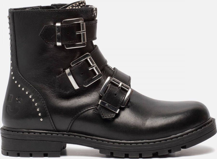 Muyters Biker boots Zwart Leer 032705 Dames - Schoenen.nl