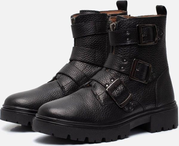 Muyters Biker boots zwart Leer Kinderschoenen